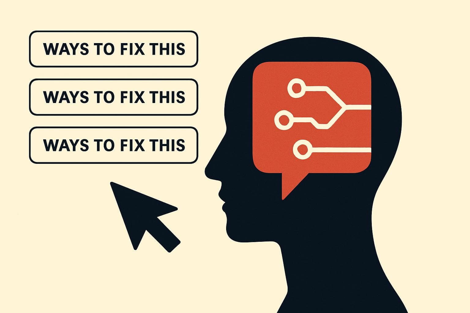 Next.js “Ways to fix this” with copyable prompt buttons: controversial developer feature and digital art interpretation